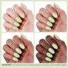 imageBeetles French Tip Gel Polish  Peach Mousse 15ML Full Size with French Tip Stamp Hema Free White Light Pink Gel Nail Polish Soak Off UV LED Lamp French Nail Kit Art for Summer NailsH  Creme Green  Oxygen Green