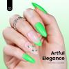 imageBeetles French Tip Gel Polish  Peach Mousse 15ML Full Size with French Tip Stamp Hema Free White Light Pink Gel Nail Polish Soak Off UV LED Lamp French Nail Kit Art for Summer NailsH  Creme Green  HemaFree Aurora Green