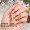 imageBeetles Milky White Gel Nail Polish  15ml Jelly Nude Gel Polish Base Color Nail Concealer Sheer Translucent Effect Soak Off UV LED French Nail Art Salon DIY Summer Manicure Gift for WomenD  Flakie Blue  Starlit Gold