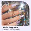 imageBeetles Milky White Gel Nail Polish  15ml Jelly Nude Gel Polish Base Color Nail Concealer Sheer Translucent Effect Soak Off UV LED French Nail Art Salon DIY Summer Manicure Gift for WomenSilver Party