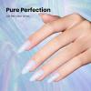 imageBeetles Milky White Gel Nail Polish  15ml Jelly Nude Gel Polish Base Color Nail Concealer Sheer Translucent Effect Soak Off UV LED French Nail Art Salon DIY Summer Manicure Gift for WomenD  Pearl Blue  Iridescent Mist