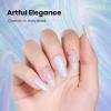 imageBeetles Milky White Gel Nail Polish  15ml Jelly Nude Gel Polish Base Color Nail Concealer Sheer Translucent Effect Soak Off UV LED French Nail Art Salon DIY Summer Manicure Gift for WomenD  Pearl Blue  Iridescent Mist