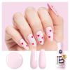 imageBeetles Milky White Gel Nail Polish  15ml Jelly Nude Gel Polish Base Color Nail Concealer Sheer Translucent Effect Soak Off UV LED French Nail Art Salon DIY Summer Manicure Gift for WomenB  Creme Pink  Milky Petal