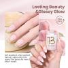 imageBeetles Milky White Gel Nail Polish  15ml Jelly Nude Gel Polish Base Color Nail Concealer Sheer Translucent Effect Soak Off UV LED French Nail Art Salon DIY Summer Manicure Gift for WomenE  Sheer Nude  Apricot Reverie