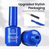 imageBeetles Milky White Gel Nail Polish  15ml Jelly Nude Gel Polish Base Color Nail Concealer Sheer Translucent Effect Soak Off UV LED French Nail Art Salon DIY Summer Manicure Gift for WomenD  Creme Blue  Blue