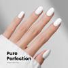 imageBeetles Milky White Gel Nail Polish  15ml Jelly Nude Gel Polish Base Color Nail Concealer Sheer Translucent Effect Soak Off UV LED French Nail Art Salon DIY Summer Manicure Gift for WomenA  Creme White  Frosted White