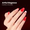 imageBeetles Milky White Gel Nail Polish  15ml Jelly Nude Gel Polish Base Color Nail Concealer Sheer Translucent Effect Soak Off UV LED French Nail Art Salon DIY Summer Manicure Gift for WomenC  Creme Red  Cinematic Red
