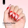 imageBeetles Milky White Gel Nail Polish  15ml Jelly Nude Gel Polish Base Color Nail Concealer Sheer Translucent Effect Soak Off UV LED French Nail Art Salon DIY Summer Manicure Gift for WomenC  Creme Red  Heatwave
