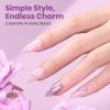 imageBeetles Milky White Gel Nail Polish  15ml Jelly Nude Gel Polish Base Color Nail Concealer Sheer Translucent Effect Soak Off UV LED French Nail Art Salon DIY Summer Manicure Gift for WomenJ  Shimmery Purple  Rose Quartz Glow