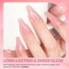 imageBeetles Milky White Gel Nail Polish  15ml Jelly Nude Gel Polish Base Color Nail Concealer Sheer Translucent Effect Soak Off UV LED French Nail Art Salon DIY Summer Manicure Gift for WomenNaked Rose