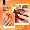 imageBeetles Milky White Gel Nail Polish  15ml Jelly Nude Gel Polish Base Color Nail Concealer Sheer Translucent Effect Soak Off UV LED French Nail Art Salon DIY Summer Manicure Gift for WomenOrange Burst