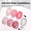imageBeetles Milky White Gel Nail Polish  15ml Jelly Nude Gel Polish Base Color Nail Concealer Sheer Translucent Effect Soak Off UV LED French Nail Art Salon DIY Summer Manicure Gift for WomenSilver Cat Eye