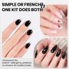 imageBeetles Milky White Gel Nail Polish  15ml Jelly Nude Gel Polish Base Color Nail Concealer Sheer Translucent Effect Soak Off UV LED French Nail Art Salon DIY Summer Manicure Gift for WomenQ  Creme Black  White  Twin Dialogue
