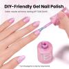 imageBeetles Milky White Gel Nail Polish  15ml Jelly Nude Gel Polish Base Color Nail Concealer Sheer Translucent Effect Soak Off UV LED French Nail Art Salon DIY Summer Manicure Gift for WomenJ  Pearl Purple  Nebula Pink Glow