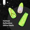 imageBeetles Milky White Gel Nail Polish  15ml Jelly Nude Gel Polish Base Color Nail Concealer Sheer Translucent Effect Soak Off UV LED French Nail Art Salon DIY Summer Manicure Gift for WomenH  Flakie Green  Lime Shock