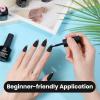 imageBeetles Milky White Gel Nail Polish  15ml Jelly Nude Gel Polish Base Color Nail Concealer Sheer Translucent Effect Soak Off UV LED French Nail Art Salon DIY Summer Manicure Gift for WomenAudrey Black