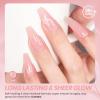 imageBeetles Milky White Gel Nail Polish  15ml Jelly Nude Gel Polish Base Color Nail Concealer Sheer Translucent Effect Soak Off UV LED French Nail Art Salon DIY Summer Manicure Gift for WomenJelly Peach