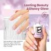 imageBeetles Milky White Gel Nail Polish  15ml Jelly Nude Gel Polish Base Color Nail Concealer Sheer Translucent Effect Soak Off UV LED French Nail Art Salon DIY Summer Manicure Gift for WomenJ  Sheer Purple  Lilac Ripple