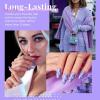 imageBeetles Milky White Gel Nail Polish  15ml Jelly Nude Gel Polish Base Color Nail Concealer Sheer Translucent Effect Soak Off UV LED French Nail Art Salon DIY Summer Manicure Gift for WomenJ  Creme Purple  Perivinkle
