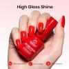 imageBeetles Milky White Gel Nail Polish  15ml Jelly Nude Gel Polish Base Color Nail Concealer Sheer Translucent Effect Soak Off UV LED French Nail Art Salon DIY Summer Manicure Gift for WomenC  Creme Red  Heatwave