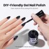 imageBeetles Milky White Gel Nail Polish  15ml Jelly Nude Gel Polish Base Color Nail Concealer Sheer Translucent Effect Soak Off UV LED French Nail Art Salon DIY Summer Manicure Gift for WomenD  Creme Blue  Void Black