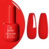 imageBeetles Milky White Gel Nail Polish  15ml Jelly Nude Gel Polish Base Color Nail Concealer Sheer Translucent Effect Soak Off UV LED French Nail Art Salon DIY Summer Manicure Gift for WomenC  Creme Red  Scarlet Red