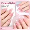 imageBeetles Milky White Gel Nail Polish  15ml Jelly Nude Gel Polish Base Color Nail Concealer Sheer Translucent Effect Soak Off UV LED French Nail Art Salon DIY Summer Manicure Gift for WomenB  Sheer Pink  Dawn Petals