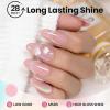 imageBeetles Milky White Gel Nail Polish  15ml Jelly Nude Gel Polish Base Color Nail Concealer Sheer Translucent Effect Soak Off UV LED French Nail Art Salon DIY Summer Manicure Gift for WomenF  Velvet Silver  Iridescent Cloud Mirror