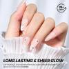 imageBeetles Milky White Gel Nail Polish  15ml Jelly Nude Gel Polish Base Color Nail Concealer Sheer Translucent Effect Soak Off UV LED French Nail Art Salon DIY Summer Manicure Gift for WomenSheer Nude