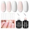 imageBeetles Milky White Gel Nail Polish  15ml Jelly Nude Gel Polish Base Color Nail Concealer Sheer Translucent Effect Soak Off UV LED French Nail Art Salon DIY Summer Manicure Gift for WomenQ  Creme White Pink  Pure Intent