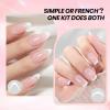 imageBeetles Milky White Gel Nail Polish  15ml Jelly Nude Gel Polish Base Color Nail Concealer Sheer Translucent Effect Soak Off UV LED French Nail Art Salon DIY Summer Manicure Gift for WomenQ  Creme White Pink  Pure Intent