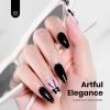 imageBeetles Milky White Gel Nail Polish  15ml Jelly Nude Gel Polish Base Color Nail Concealer Sheer Translucent Effect Soak Off UV LED French Nail Art Salon DIY Summer Manicure Gift for WomenG  Creme Black  2pcs Long Nights Black