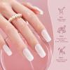 imageBeetles Milky White Gel Nail Polish  15ml Jelly Nude Gel Polish Base Color Nail Concealer Sheer Translucent Effect Soak Off UV LED French Nail Art Salon DIY Summer Manicure Gift for WomenMilky White 2 Pcs