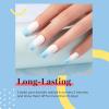 imageBeetles Milky White Gel Nail Polish  15ml Jelly Nude Gel Polish Base Color Nail Concealer Sheer Translucent Effect Soak Off UV LED French Nail Art Salon DIY Summer Manicure Gift for WomenD  Creme Blue  Baby Blue
