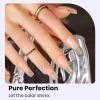 imageBeetles Milky White Gel Nail Polish  15ml Jelly Nude Gel Polish Base Color Nail Concealer Sheer Translucent Effect Soak Off UV LED French Nail Art Salon DIY Summer Manicure Gift for WomenSilver Party