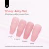 imageBeetles Milky White Gel Nail Polish  15ml Jelly Nude Gel Polish Base Color Nail Concealer Sheer Translucent Effect Soak Off UV LED French Nail Art Salon DIY Summer Manicure Gift for WomenNaked Rose