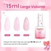 imageBeetles Milky White Gel Nail Polish  15ml Jelly Nude Gel Polish Base Color Nail Concealer Sheer Translucent Effect Soak Off UV LED French Nail Art Salon DIY Summer Manicure Gift for WomenBarely Pink