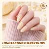 imageBeetles Milky White Gel Nail Polish  15ml Jelly Nude Gel Polish Base Color Nail Concealer Sheer Translucent Effect Soak Off UV LED French Nail Art Salon DIY Summer Manicure Gift for WomenK  Sheer Yellow  Butter Veil
