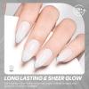 imageBeetles Milky White Gel Nail Polish  15ml Jelly Nude Gel Polish Base Color Nail Concealer Sheer Translucent Effect Soak Off UV LED French Nail Art Salon DIY Summer Manicure Gift for WomenMilky White