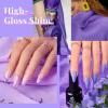 imageBeetles Milky White Gel Nail Polish  15ml Jelly Nude Gel Polish Base Color Nail Concealer Sheer Translucent Effect Soak Off UV LED French Nail Art Salon DIY Summer Manicure Gift for WomenJ  Creme Purple  Perivinkle