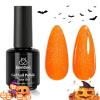 imageBeetles Milky White Gel Nail Polish  15ml Jelly Nude Gel Polish Base Color Nail Concealer Sheer Translucent Effect Soak Off UV LED French Nail Art Salon DIY Summer Manicure Gift for WomenLuminous Orange