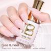 imageBeetles Milky White Gel Nail Polish  15ml Jelly Nude Gel Polish Base Color Nail Concealer Sheer Translucent Effect Soak Off UV LED French Nail Art Salon DIY Summer Manicure Gift for WomenE  Sheer Nude  Apricot Reverie
