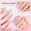 imageBeetles Milky White Gel Nail Polish  15ml Jelly Nude Gel Polish Base Color Nail Concealer Sheer Translucent Effect Soak Off UV LED French Nail Art Salon DIY Summer Manicure Gift for WomenB  Sheer Pink  Soft Glow Fragments