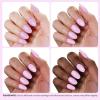 imageBeetles Milky White Gel Nail Polish  15ml Jelly Nude Gel Polish Base Color Nail Concealer Sheer Translucent Effect Soak Off UV LED French Nail Art Salon DIY Summer Manicure Gift for WomenJ  Creme Purple  Milky Taro