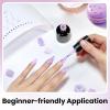 imageBeetles Milky White Gel Nail Polish  15ml Jelly Nude Gel Polish Base Color Nail Concealer Sheer Translucent Effect Soak Off UV LED French Nail Art Salon DIY Summer Manicure Gift for WomenJ  Creme Purple  Milky Taro