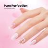imageBeetles Milky White Gel Nail Polish  15ml Jelly Nude Gel Polish Base Color Nail Concealer Sheer Translucent Effect Soak Off UV LED French Nail Art Salon DIY Summer Manicure Gift for WomenB  Creme Pink  Milky Petal