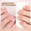 imageBeetles Milky White Gel Nail Polish  15ml Jelly Nude Gel Polish Base Color Nail Concealer Sheer Translucent Effect Soak Off UV LED French Nail Art Salon DIY Summer Manicure Gift for WomenMocha Mouse Cake