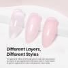imageBeetles Milky White Gel Nail Polish  15ml Jelly Nude Gel Polish Base Color Nail Concealer Sheer Translucent Effect Soak Off UV LED French Nail Art Salon DIY Summer Manicure Gift for WomenPink Jelly