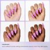 imageBeetles Milky White Gel Nail Polish  15ml Jelly Nude Gel Polish Base Color Nail Concealer Sheer Translucent Effect Soak Off UV LED French Nail Art Salon DIY Summer Manicure Gift for WomenJ  Creme Purple  Purple Garden Stroll