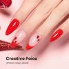 imageBeetles Milky White Gel Nail Polish  15ml Jelly Nude Gel Polish Base Color Nail Concealer Sheer Translucent Effect Soak Off UV LED French Nail Art Salon DIY Summer Manicure Gift for WomenC  Creme Red  Carmine Red